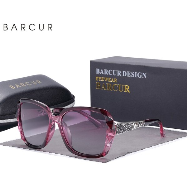 BARCUR-Lunettes de soleil polarisées pour femmes, design élégant, nickel é, accessoire original