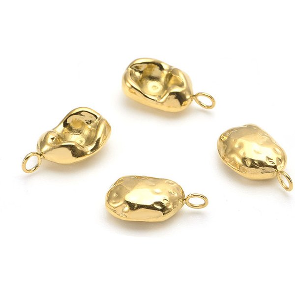 Connecteur de breloque de style baroque en acier inoxydable, forme irrégulière, collier, bracelet, bijoux à bricoler soi-même, exécutif, 5 pièces