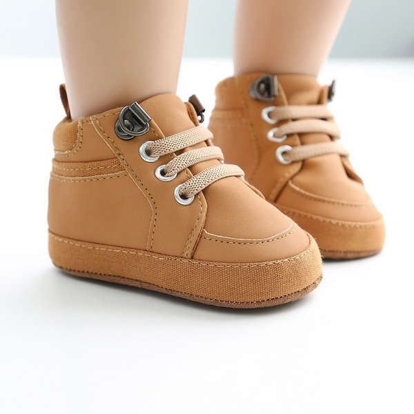 Baskets en coton antidérapantes pour bébé garçon, chaussures décontractées, semelle en PU pour les premiers pas du berceau