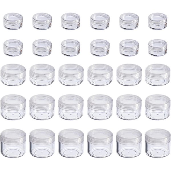 Boîte de maquillage en plastique pour cosmétiques, Pot de rangement pour Nail Art, conteneur transparent pour échantillon de Lotion, 2g 3g 5g 10g 15g 20g 30g, 10 pièces