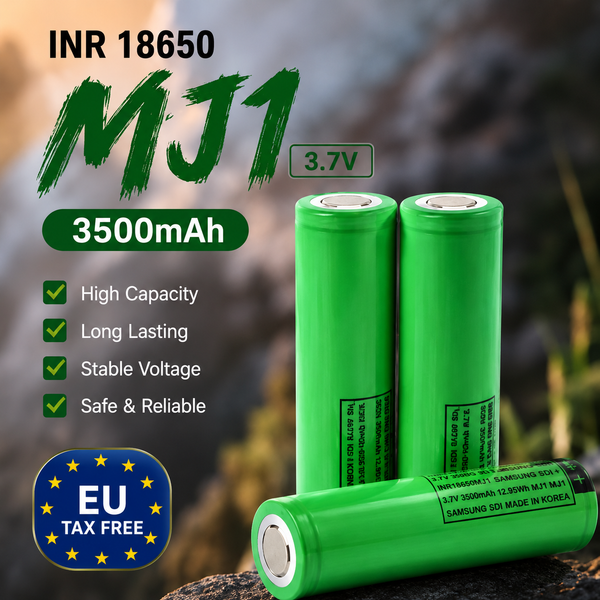 Batterie lithium rechargeable 18650 haute puissance 3,7V 3500mAh 25A, nouvelle cellule de batterie INR18650 MJ1 18650 pour outils électriques et assemblages de batteries DIY.
