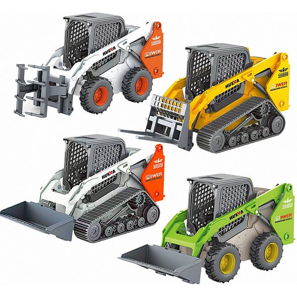 HUHR-Camion bulldozer en alliage moulé sous pression pour garçons, modèle de véhicule de construction, jouets de collection de voitures, cadeaux, 1:50