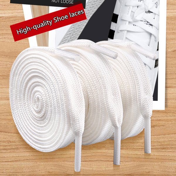 1 paire de lacets classiques blanc noir lacets plats lacets de chaussures de haute qualité pour baskets lacets cordes de chaussures 70/90/100/120/140/160