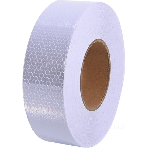 5CM Bright White Adhesive Reflective Tape Honeycomb Bike Reflector Tape Waterproof Road Safety Stickers For Bicycle Trucks 50M