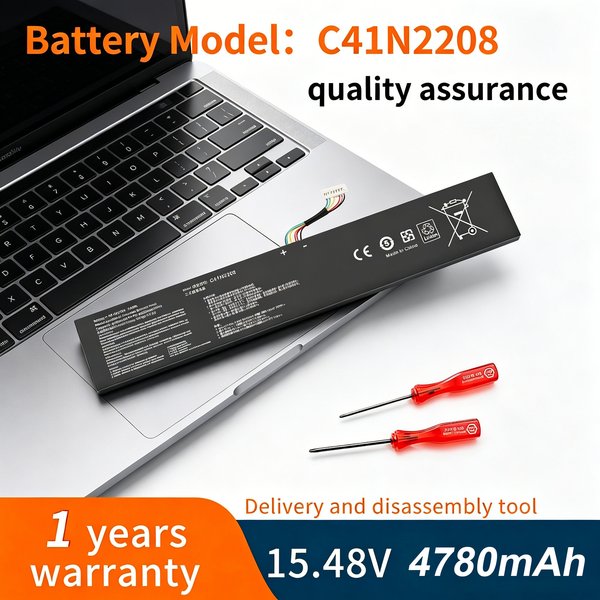 BVBH 74Wh C41N2208 Battery for ASUS ROG ALLY PC71L Gaming Handheld Series of Expand High Capacity RC71L PC71L with Tools