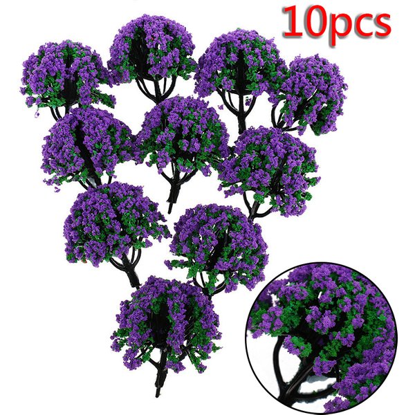 Arbres miniatures artificiels, échelle 1/150, Micro accessoires pour maisons, bureaux, salons, cuisines, décoration de Simulation, 10 pièces