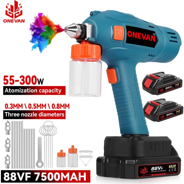 ONEVAN Elektrische Cordless Multifunktionale Spritzpistole Tragbare Wiederaufladbare Spray Malerei Spielzeug Auto Werkzeug Für Makita 18V Batterie Pin