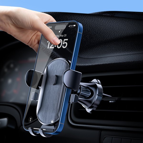 Support de téléphone automatique universel à gravité, Clip de ventilation de voiture, Support de téléphone portable, Support de téléphone portable pour iPhone et Samsung