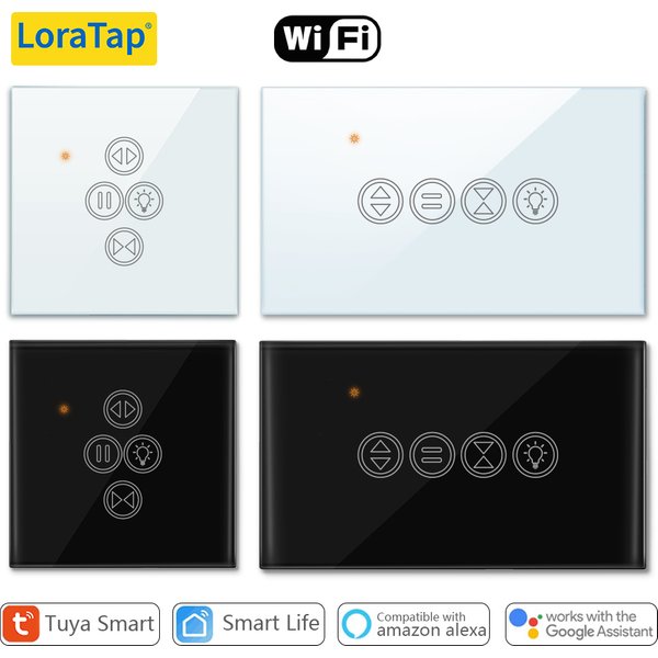 LoraTap Tuya Smart Life WiFi Rollladen Vorhang Lichtschalter für elektrisch motorisierte Jalousien Arbeit für Alexa Google Home Voice