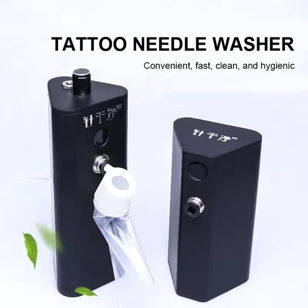 Nettoyeur d'aiguilles de tatouage sans fil rechargeable, machine de lavage automatique pour stylo de tatouage rotatif et maquillage permanent