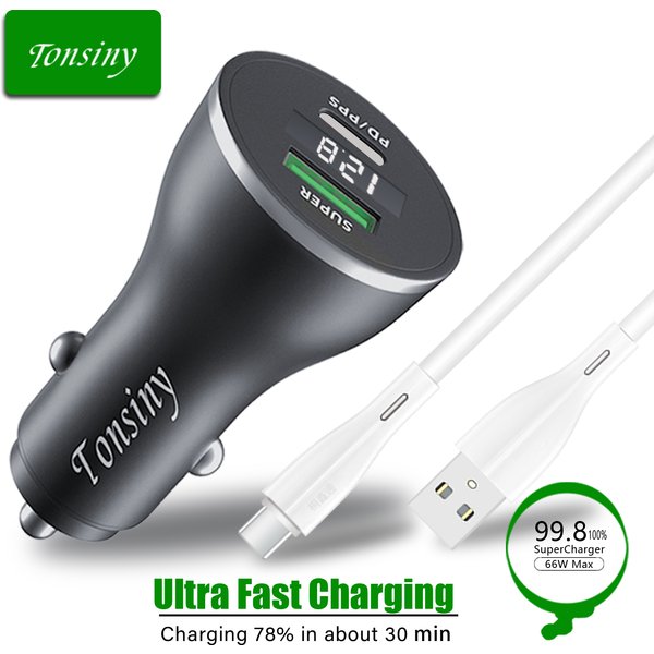 Chargeur de voiture pour Honor Magic 5/4/90/70/X8a, adaptateur allume-cigare 66W pour HuaWei P50/P40/Nova10/9/Mate50/30