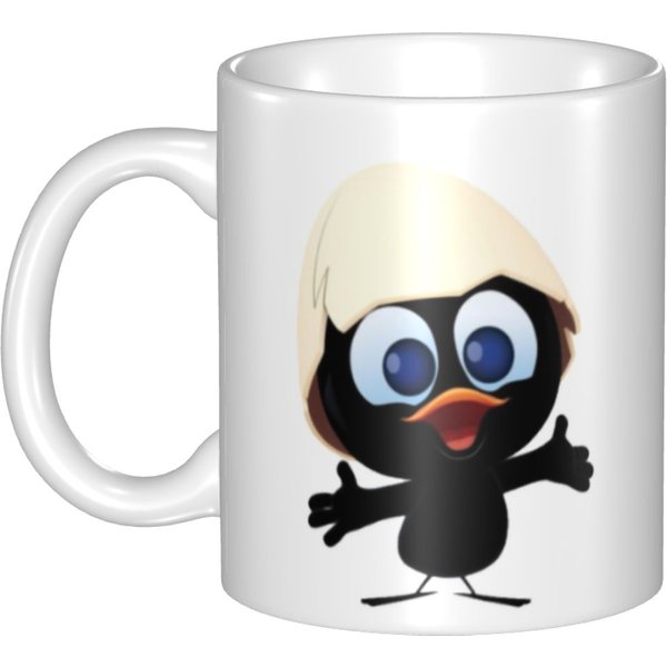 Personnalisé mignon Calimero tasse à café bricolage bande dessinée Chiken céramique lait thé tasses hommes femmes travail en plein air Camping tasses