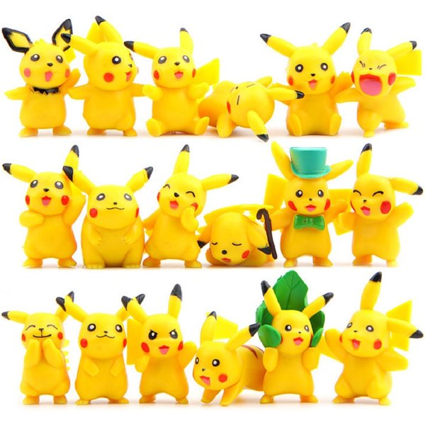 18 teile/satz Pokemon Pikachu Action Figure Animation Nette Puppe Sammlung PVC Modell Spielzeug