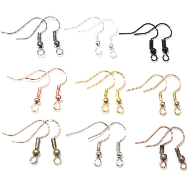 100pcs/lot 20x17mm DIY Earring Findings Earrings Clasps Hooks Fittings DIY Jewelry Making Accessories Iron Hook Earwire Jewelry
