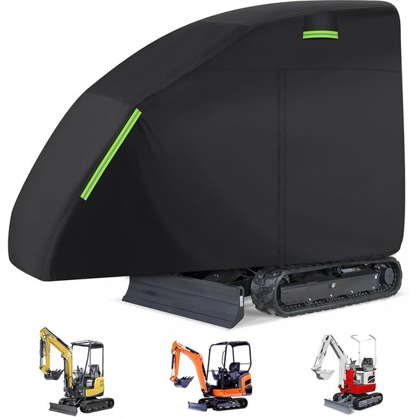 Housse de Mini pelle adaptée à Bobcat E20 1760-3530lbs, tissu Oxford 210D résistant à l'eau, accessoires extérieurs à fermeture éclair, noir, nouveau