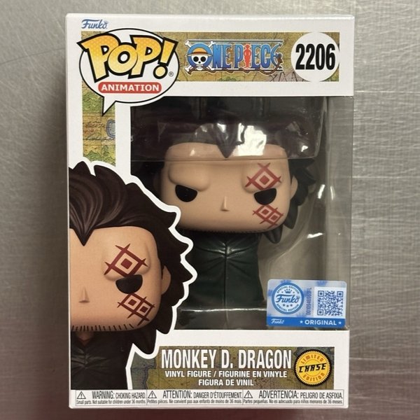 One Piece Monkey D. Dragon Chase # 2206 Funko Pop! Original Vinyl-Figur Anime Sammlerstück Modell Desktop-Dekoration Geschenk Spielzeug für Fans