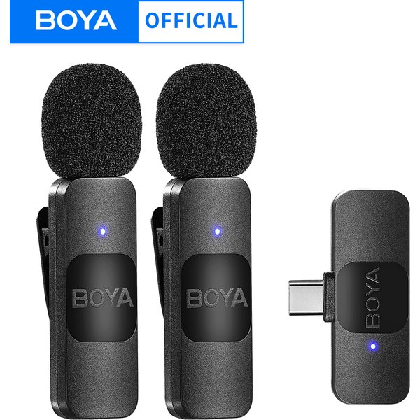 BOYA BY-V Professionelles kabelloses Lavalier-Mini-Mikrofon für iPhone, iPad, Android, Live-Übertragung, Gaming, Aufnahme, Interview, Vlog