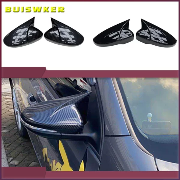 Protecteur de couverture de rétroviseurs de voiture, 2 pièces, pour Golf 6 MK6 R VI 2009 – 2013, noir 5K 0857537 Accessoires de couverture de rétroviseur automatique