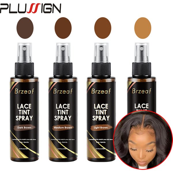 Lace Tint Spray For Lace Wigs Dark Brown Middle Brown Light Brown Lace Tint Spray For Closures, Wigs And Closure Front 100Ml