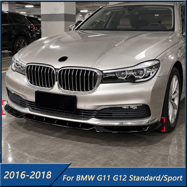 Diffuseur de pare-chocs avant sport pour BMW Série 7 G11 G12 Édition Standard/M Sport 2016-2018, Protection de carrosserie