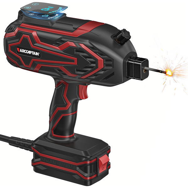 ARCCAPTAIN 140A Handgeführte Schweißmaschine mit LED-Anzeige, tragbar, 220V, Hot-Start, Arc Force, Anti-Stick, IGBT ARC-Schweißgerät mit Schutzbrille