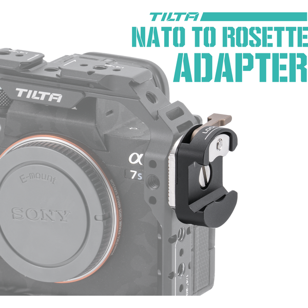TILTA TA-NATO-RA-B Tilta NATO to Rosette Adapter - Black Camera Cage Accessory