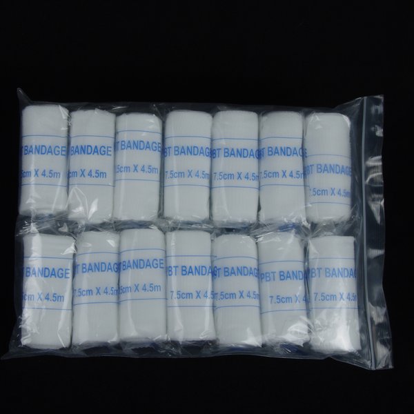 PBT Elastic Bandage First Aid Kit Gauze Roll Wound Dressing Medical Nursing Emergency Care Bandage 7cm*4.5M Medical Supplies