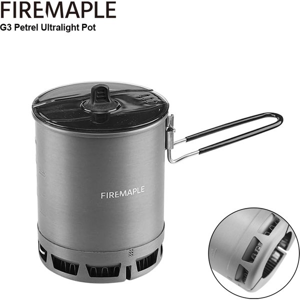 Fire-Maple 600ml G3 Petrel Ultralight Pot Lightweight Outdoor High Efficiency Heat Exchanger Pot Portable for Hiking Travel
