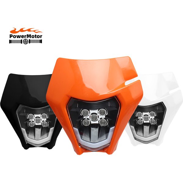 Für KTM Scheinwerferplatte LED Motorrad Enduro Verkleidung EXC MX SX Wick Scheinwerfer Dirt Bike Teile Supermoto Motocross Enduro Maske