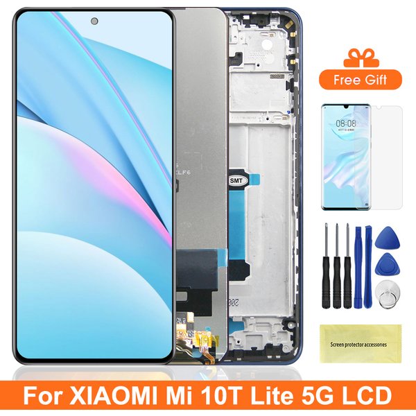 6.67" Display Screen for Xiaomi Mi 10 T Lite 5G LCD Display Touch Screen Digitizer Part for Mi 10T Lite 5G M2007J17G Replacement