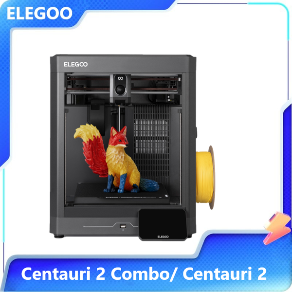 ELEGOO Centauri 2 Combo/Centauri 2 FDM 3D-Drucker mit automatischer Nivellierung, Bauvolumen 256 × 256 × 256 mm, maximale Druckgeschwindigkeit 500 mm/s, unterstützt die meisten Filamente