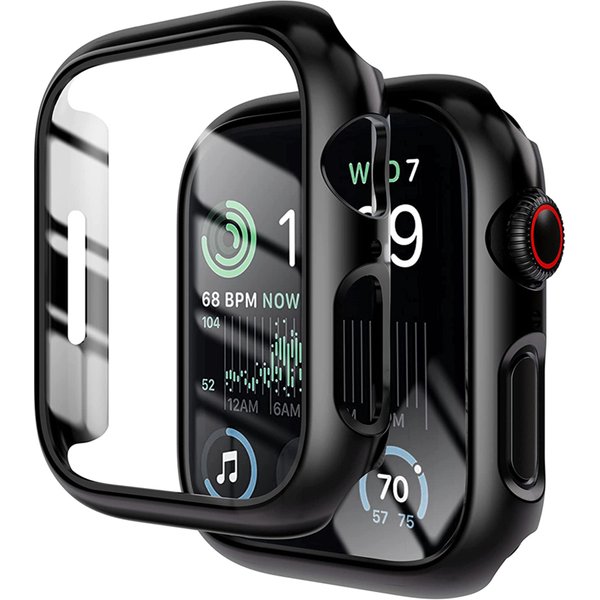 Glas abdeckung für Apple Uhrengehäuse 8 7 6 se 5 3 iwatch Zubehör Displays chutz folie Apple Watch Serie 44mm 45mm 40mm 41mm 38mm 42mm