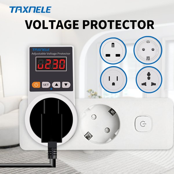 Prise de protection de tension AC 220V, réglable et fixe 16A, prise de protection de tension, sécurité pour réfrigérateur