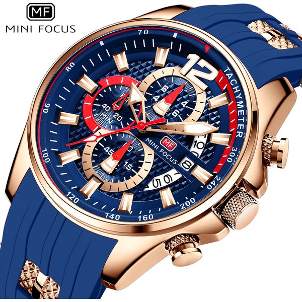 MINI FOCUS mode Design créatif montres hommes Quartz bracelet en Silicone Date montres pour homme horloge avec aiguilles lumineuses