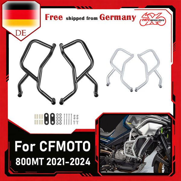 WOLFLINE Für CFMOTO 800MT 800 MT 2021-2024 Motorschutz Highway Crash Bar Stoßstange Motorrad-Rahmenschutz 2023 2022 Zubehör
