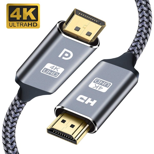 DP-auf-HDMI-kompatibles Kabel 4K 60Hz DisplayPort auf HD-Adapter Display Port Video Audio für PC HDTV Projektor Laptop