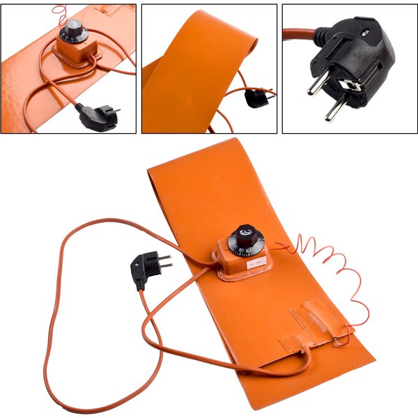 Coussin chauffant en silicone 220V 1200W 15x91.5cm avec contrôleur pour le cintrage des bords de guitare, outil chauffant en caoutchouc haute température