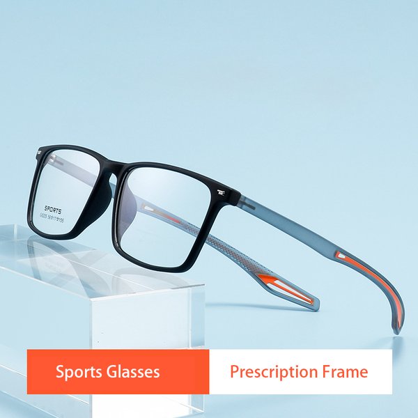 Lunettes de sport transparentes ultra légères pour hommes, lunettes TR90, lunettes de grande taille, cadre de délinquants optiques, nouvelle mode, 2024