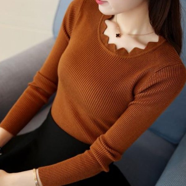 Casual Solide Pullover Frauen Gestrickte Dünne Weiße Pullover Langarm Tops 2024 Herbst Winter Schmetterling Neck Jumper Weibliche 7167 50