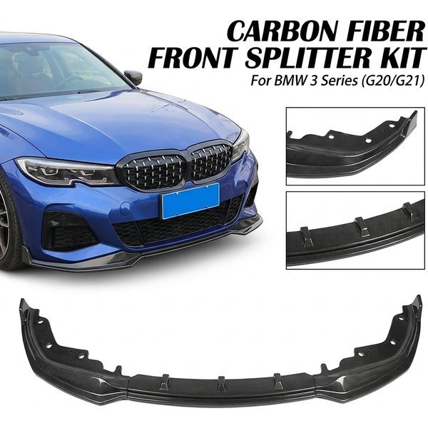Frontstoßstangen-Splitter Lippe Hochglanz Schwarz für BMW 3er G20 G21 320i 330i M340i 2019-2021 2022 M Sport Karosserie-Kit Zubehör