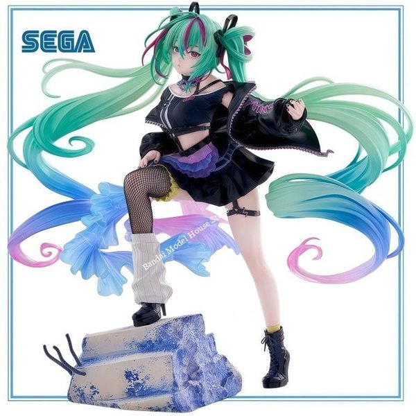 Auf Lager Original SEGA Hatsune Miku FIGURIZM Punk PVC 23cm Anime-Charaktermodell Sammlerstück Desktop-Dekoration Spielzeug Geschenke