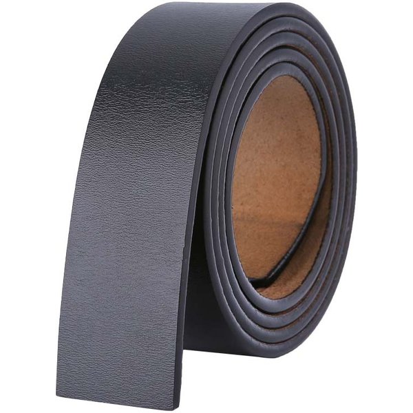No Buckle 3.5cm Width Cowskin Genuine Leather Belt Men Without Automatic Buckle Strap Male Black Brown