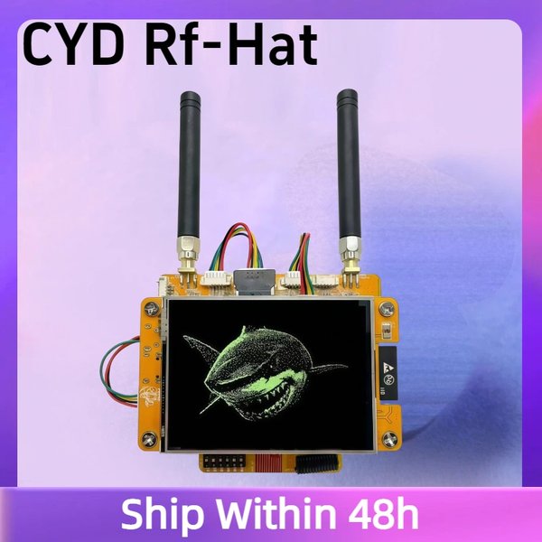 NM-RF-Hat Companion Hat Multi-Band RF für CYD Bruce ESP32-2432S028 IR TX/RX NRF24 PN532 CC1101 433M OOK Power Management TF-Slot