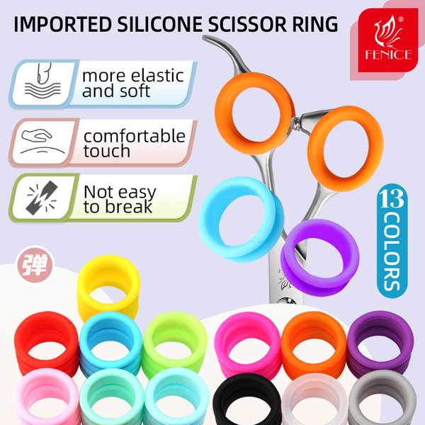 Ciseaux pour animaux de compagnie Fenice, anneaux de doigt en silicone, anneaux de doigt doux importés, antidérapants, ensemble de doigts pour esthéticiennes, ultra doux et confortables
