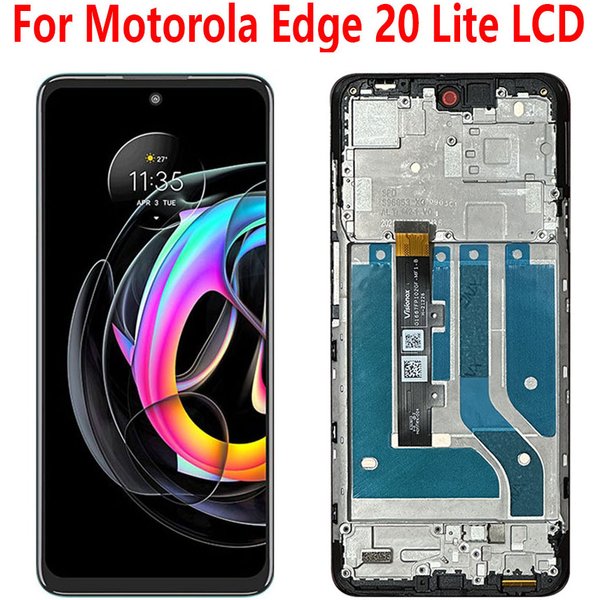 6,7 Zoll OLED für Motorola Edge 20 Lite LCD Display Touchscreen Digitizer für Motorola Edge 20 Lite mit Rahmen XT2139-1