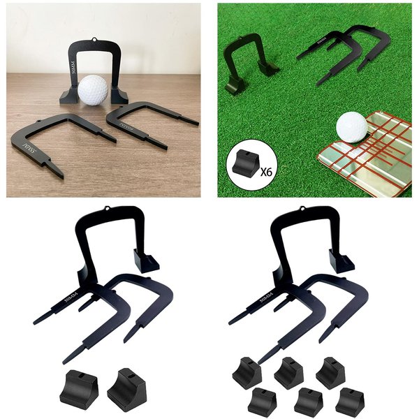 3 Pieces Golf Putting Gates 50/55/60mm Golf Training Equipment Metal Putt Gates Goal Gate for Indoor Outdoor for Stroke Practice