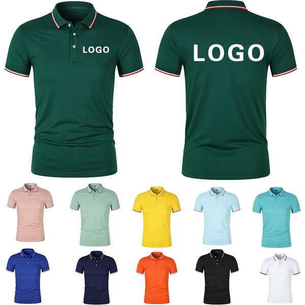 Polo d'été à manches courtes pour hommes et femmes, logo imprimé personnalisé, nom brodé, sport de société, course à pied, grande taille 5xl 6xl