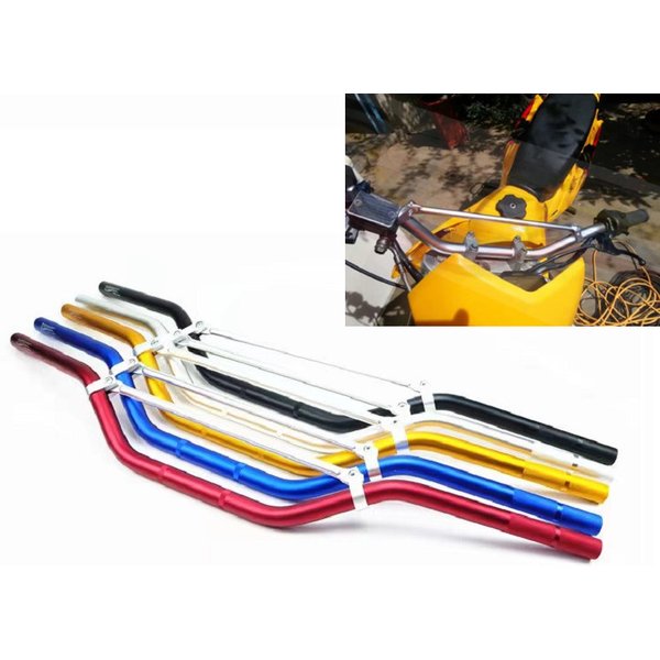 Guidon universel pour moto 7/8' 22mm, guidon de type "drag" pour moto de rue, chopper, cafe racer, old school, bobber