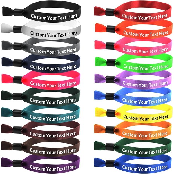 200 bracelets en tissu personnalisés pour événements, bracelets VIP pour festivals, rassemblements, admission, fêtes