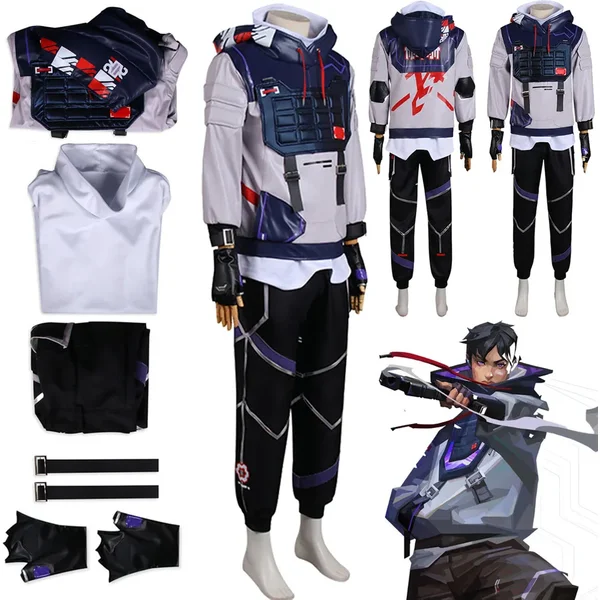 Fantaisie ISO Cosplay jeu Valorant déguisement Costume adulte hommes uniforme ensemble veste pantalon Fantasia tenue Halloween carnaval Costume